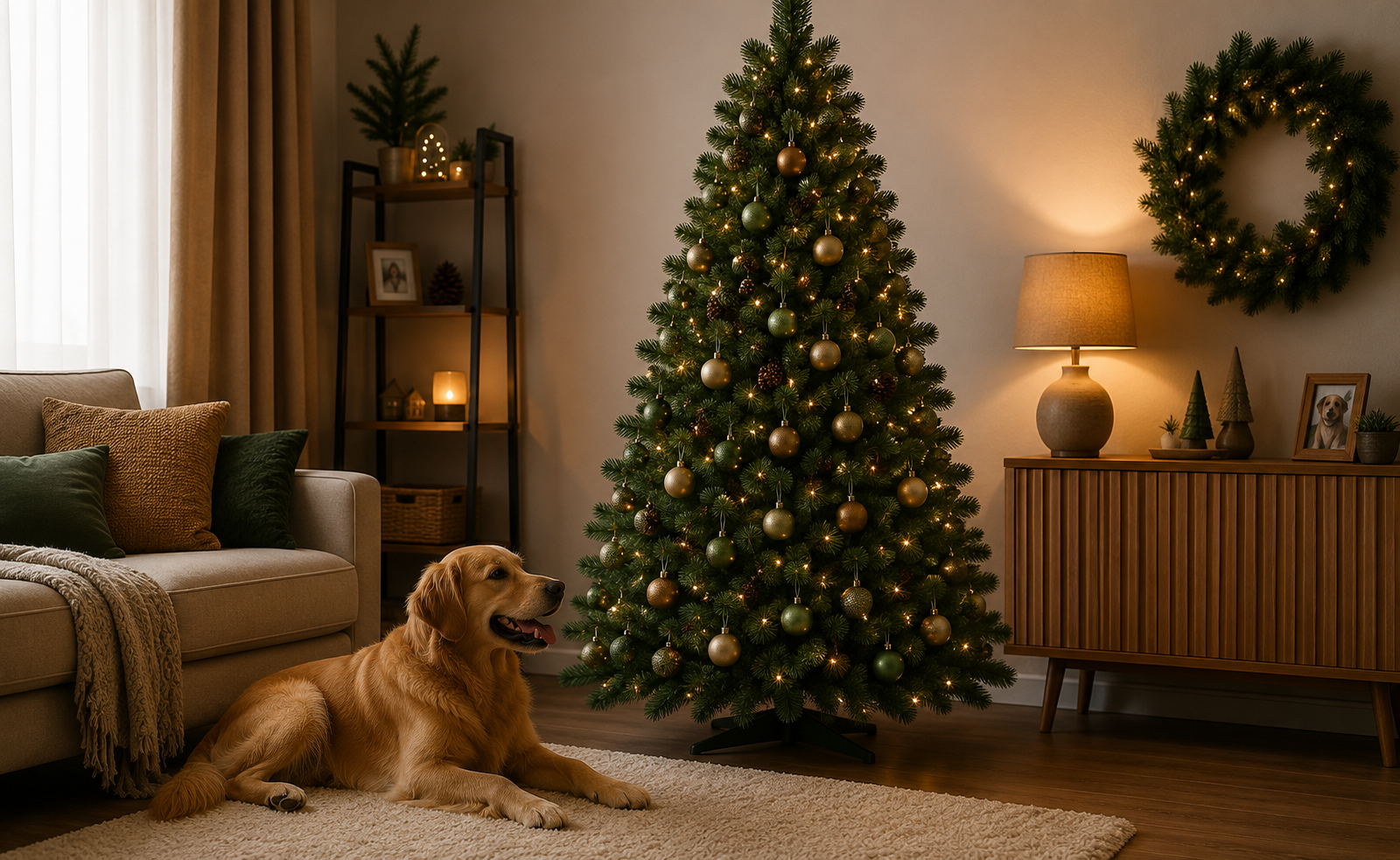 Welchen Weihnachtsbaum solltest du wählen, wenn du einen Hund zu Hause hast?